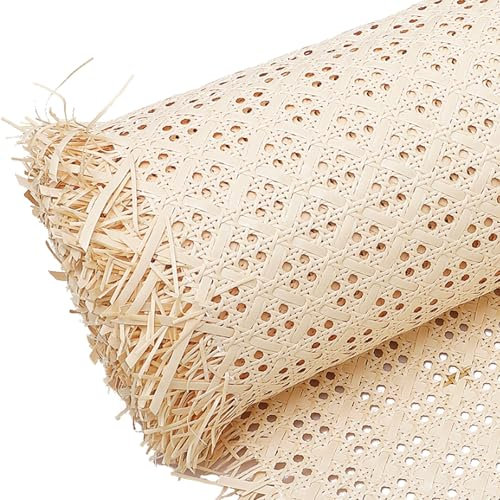 40/50cm de Ancho Ratán Natural Rollo, Rejilla de Mimbre, Ligero Correas de Caña Natural Ratán Rollo Plancha de Rattan Tejida para Proyectos de Caning, Muebles, Sillas, Armarios, Decoración(40x100cm)