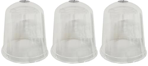 Selections Large Garden Plant Bell Cloche Plastic Covers with Ground Pegs Reusable Frost and Pest Protection (Pack of 3)