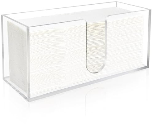 Acrylic Paper Towel Holder, 1 Pack Clear U-Shaped Countertop Dispenser Tray