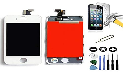Mobilevie Ecran Replacement Compatible avec iPhone 4S Blanc : Écran LCD Tactile de Haute Qualité sur châssis