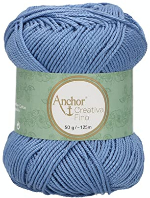 Anchor 4620004-00247 Crochet Yarn, 100% Cotton, 247, Thickness 4, 125 m, 53 g