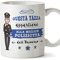 MUGFFINS (Taza en Italiano) Mujer policía Tazas Originales de café y Desayuno para Regalar Trabajadores y Profesionales. Esta Taza Pertenece al Mejor policía del Universo. Cerámica 350 ml