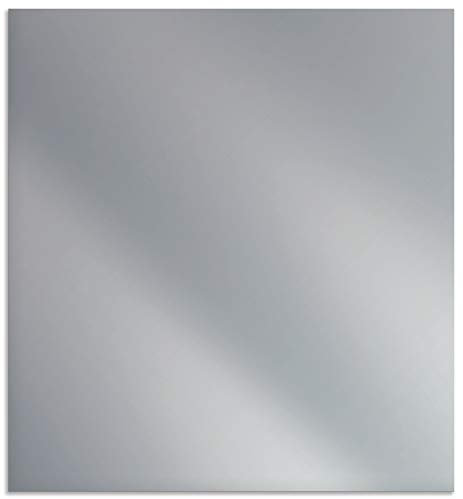 ARTLAND Spritzschutz Küchenrückwand aus Alu für Küche Herd Spüle 60x65 cm (BxH) Uni Farbe Silber Alu gebürstet H7BO