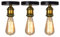 iDEGU 3 Stück Vintage Edison Lampenfassung E27, Retro Deckenleuchte Halter Deckenlampe Sockel Deckenfassung Metall Lampensockel, Messing Fassung