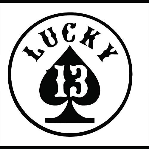 Pegatina Promotion Lucky 13 Pik Aufkleber ca.20 cm Autoaufkleber,Wandtattoo, Waschanlagenfest, Profi-Qualität, Decal,Sticker