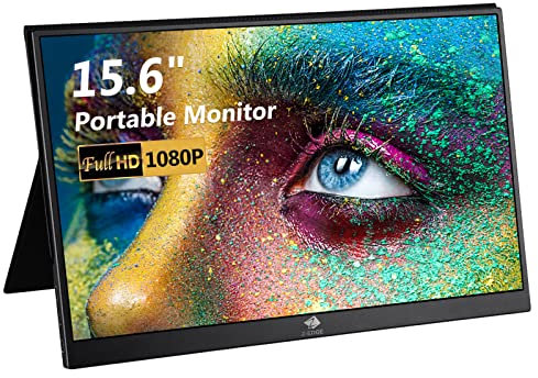 Z-Edge 15.6 Inch Ultra-Slim Portable Monitor with Type-C, 1920×1080 Full HD IPS Screen USB-C, Secondary Screen Compatible for PC Laptop Smartphone Switch Xbox PS4/5