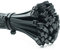 ERKO Fascette plastica nere 150 x 2,5 mm 100 pezzi di cablaggio professionali, Resistente allatemperature, Resistenza alla rottura 8 kg, forte