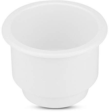 aqxreight Portabottiglie Marino Universale in Plastica per Barche e Caravan, con Foro di Scarico, Bianco