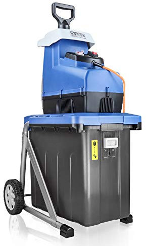Hyundai Electric Garden Shredder, 2800W, 230v, 60rpm speed, Portable with 10m Power Cable, Detachable 60 Litre Collection Bin and 3 Year Warranty