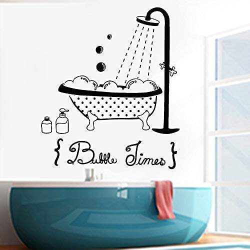 QIANGTOU Bathroom Wall Stickers Vinyl Bathtub Shower Bathing Door Wall Decal for Bathroom Decoration Waterproof Family Wallpaper 67x57cm