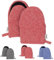 Bedogni Reggio Emilia - Guantes de Horno y Barbacoa de algodón Grueso con agarres de Silicona antical - Colgables