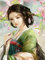 LUCKYRM Malen Nach Zahlen Japanische Geisha-Porträt Diy Handgemalt Ölgemälde Für Erwachsene Er Anfänger Wandkunst Dekoration Home Haus Deko 40X50Cm Rahmenlos