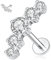 AROWRO 16G Labret Ohrstecker Lippenringe CZ Labret Schmuck G23 Titan Helix Knorpel Tragus Ohrringe Medusa Ring Lippenpiercing Monroe Schmuck 10mm Ohrstecker Silber Innengewinde