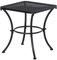 Outsunny Mesa Auxiliar Cuadrada Mesa de Jardín Exterior con Estructura de Metal para Patio Terraza Balcón Carga 30 kg 45x45x50 cm Negro