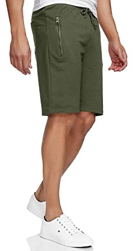 Smith & Solo Sporthose Herren Kurz - Kurze Hosen Herren, Laufshorts Männer Sommer Baumwolle Jogginghose Fitnesshose Sport Sportshorts Bermuda Shorts Hose Trainingshose Tennis (S, Khaki)