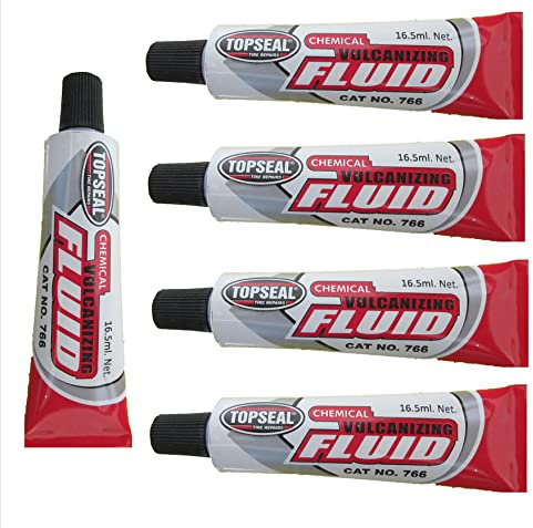 Fast Drying Vulcanizing Cement Fluid Tyre Repair Glue 16.5ml Tubes x 5 Topseal