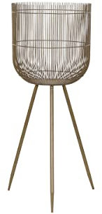 DKD Home Decor Pot de Fleurs doré