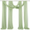 BestAlice Salbeigrüner Hochzeitsbogen Drapierstoff, 2 Paneele, transparenter Voile-Hintergrund, Vorhang mit Schimmer für rustikale Hochzeit, Empfang, Deckenvorhänge, Bühne