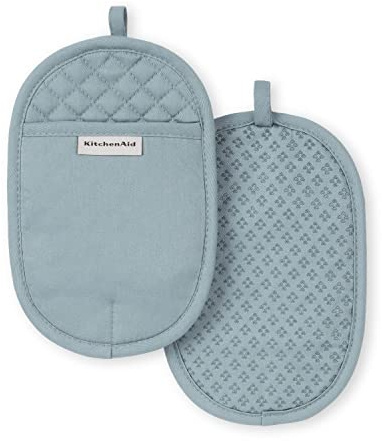 KitchenAid Asteroid Topflappen, 2er-Pack, Blau, 16,5 x 25,4 cm
