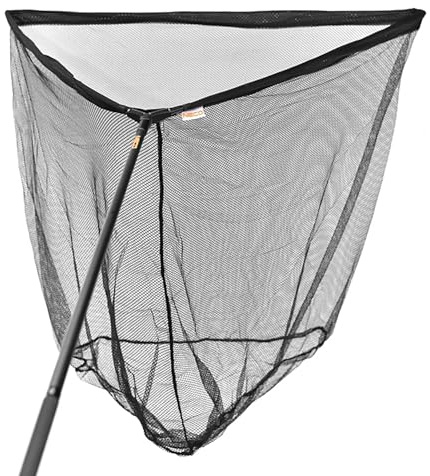 NECO Épuisette à la carpe 100 x 100 cm - Grand épuisette de pêche pliable et légère avec pochette, panier profond pour poissons et carpes, filet de pêche robuste pour la pêche