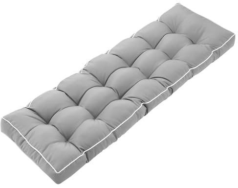 Maphissus 3 Seat 57 Inches Outdoor Porch Swing Cushions,Water-Resistant Tufted Patio Swing Replacement Cushions