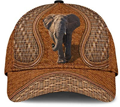 456 Schirmmütze Elefant-Bambus-Textur-Stil Sommermütze Für Erwachsene Waschbar Sport Mütze Sonnenschutz Running Baseball Cap Outdoor