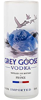 GoGiftid Upcycling-Becher – 500 ml, umweltfreundliches Glas, hergestellt mit Wodka-Flasche mit Graugans, handgefertigte Barzubehör-Gläser für Cocktail-Mixer und Saft, nachhaltiges Geschenk für
