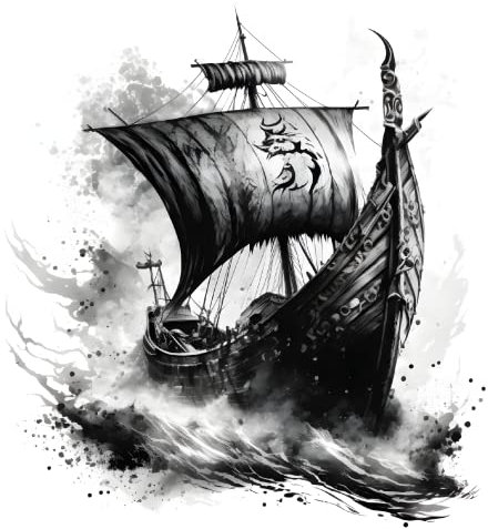 Samunshi Wikingerschiff Langschiff Aufkleber Autoaufkleber für Motorrad Fahrrad Roller oder Auto Sticker Fahrrad MTB Mountainbike Rennrad Viking (18x20cm Wikingerschiff Langschiff)
