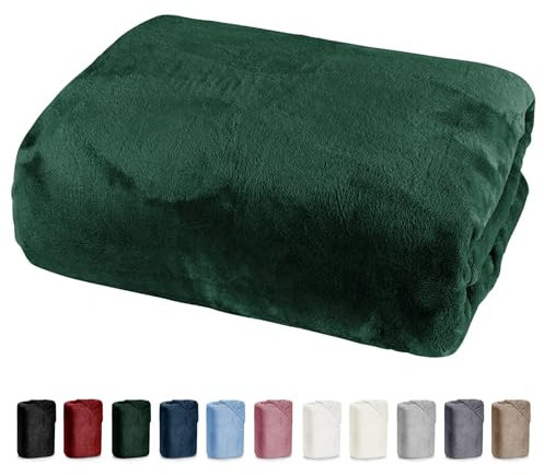 Bettlaken 100x200 Cashmere Touch Spannbettlaken Super Soft Winter Spannbetttuch Nicky Plüsch Teddy Typ585 Öko-Tex pflegeleicht tannengrün grün für 90x200 bis 110x200