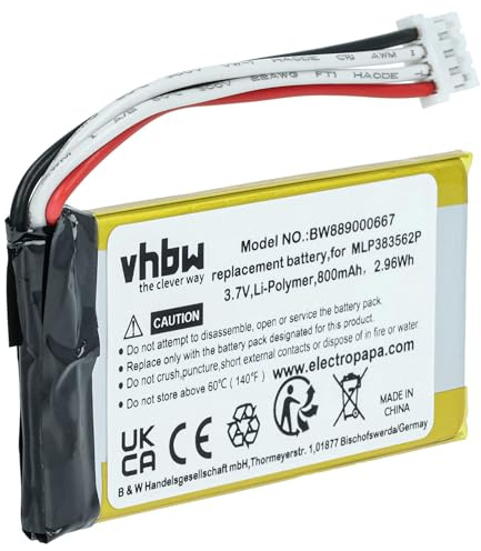 vhbw Akku kompatibel mit JBL Go 3 | Lautsprecher Boxen Speaker (800 mAh, 3,8 V, Li-Polymer)