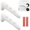 UFURMATE Door Handle Covers, 2Pcs White Hollow Door Knob Covers Silicone Door Handle Glove Covers Anti-Static Safety Door Knob Protector for Flat Square Door Levers