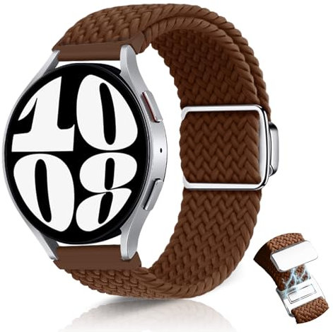 KeHowy 20mm Armband Kompatibel mit Samsung Galaxy Watch 7/FE/6/5/4, Uhrenarmband für Galaxy Watch 3 41mm/Active 2/Active, Ersatzarmband für Gear S2 Classic/Gear Sport, Braun