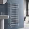 Solaro® 1200 x 500mm Square Bar Straight Heated Towel Rail Radiator Modern Central Heating Bathroom Warmer Wall Mounted Ladder Rad, Polished Chrome