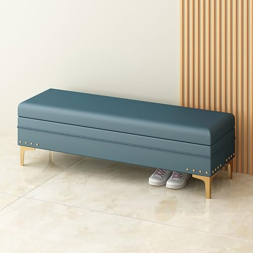 Bedroom bench with storage, upholstered bench, bedroom storage bench, end of bed bench, bed ottoman bench, wooden storage bench, narrow bench, suitable for living room, bedroom, clothing store ( Color