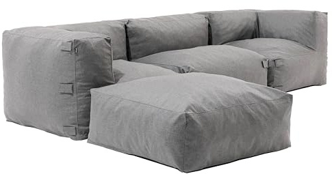 Oviala Ecksofa, modular, 4-Sitzer, Grau
