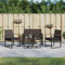 ULUYYUC 5-TLG. Garten-Essgruppe, Eckbankgruppe Gartenmöbel Set Balkonmöbel Gartenstühle Geeignet für Balkon Garten Hinterhof Außenbereich mit Kissen Braun PP-Rattan