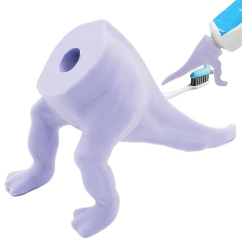 Lustiger Zahnpasta-Topper, Zahnpasta-Topper | Pooping Dinosaurier Zahnpasta-Quetscher-Spender - Selbstschließende Zahnpastakappen aus lebensmittelechtem Silikon, passend für die meisten Zahnpasta