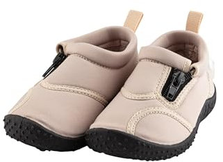 Sterntaler Badeschuhe Zipper – Unisex Baby Aquaschuhe mit seitlichem Reißverschluss – Strukturierte Sohle – Kinder Wasserschuhe - flexibel & schnelltrocknend - Bademode - Farbe beige, Größe 20