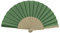 MAPIMANIA - Faltbare Bunte Fächer aus Holz und Stoff grün, Fächer Hochzeit faltbar, Spanischer Fächer, Japanischer Fächer, Zeremonie Gastgeschenk