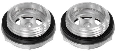 QUARKZMAN 2pz Vetro Spia Olio Compressore d'Aria G3/4 Filettatura Maschio Indicatore Livello Liquido Lega Alluminio Testa Esagonale Finestra con O-Ring per Scatole Ingranaggi, Argento