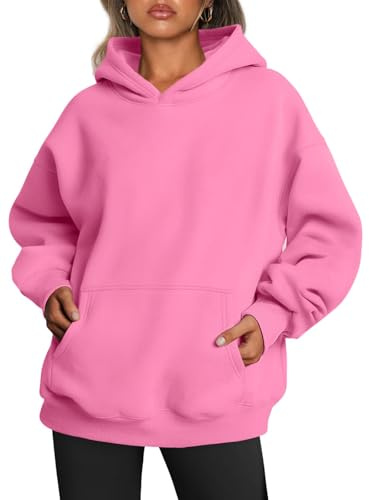 Tomwell Oversized Hoodie Damen Fleece Pullover Kapuzenpullover Sweatshirt | Langarm, mit Taschen, Herbst, Winter, Casual