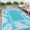 Enyhom Outdoor Teppich Wetterfest, 240x300cm Wendbarer Balkon Camping Leichtgewicht Picknickdecke Kunststoff Terrasse Matte UV-beständige Wasserdichter großer Teppich Garten RV für Strand