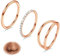 BodyBonita 3 Stück Nasenpiercing – 316L Edelstahl Doppelt Reifen Nasenring 18G CZ Septum Piercing Helix Conch Tragus Daith Ohrring lippenpiercing Schmuck Hypoallergen Frauen Männer Roségold 7mm