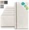MIQIO® Design Baumwollservietten I 6er Set I 45x45 cm I Stoff-Servietten mit edler Ziernaht I 100% Bio-Baumwolle I GOTS, BCI und Ökotex Zertifiziert I Elfenbein (Ivory)