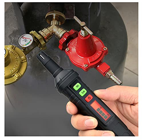Natural Gas Heater Natural Gas Detector Pen Type Leak Detector Combustible Gas Meter Analyzer Monitor for Home Visible Audible Alarm HT61