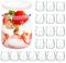 WELTOKE Lot de 20 pots à yaourt de 200 ml avec couvercle - Bocaux à dessert avec couvercle pour pudding, confiture, miel, desserts, bougies - Passe au lave-vaisselle, congélateur - Sans BPA