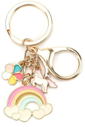 Tranbath Edelstahl Schlüsselanhänger Mit Regenbogen Anhänger, Personalisierte Geschenke Für Frauen, Guter Freundinnen Und Mamas, Geschenk Zur Hochzeit Und Geburtstag, Schlüsselanhänger Damen