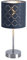 GLOBO LED Nachttischleuchte Textil grau Tischleuchte Beistellleuchte Tischlampe Stoffschirm silber, Nickel matt metallic, 3W 250lm warmweiß, DxH 15x35 cm