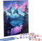 Malen Nach Zahlen Berge Seen,100x130cm DIY Malen Nach Zahlen Erwachsene, DIY Kreativ Set für Erwachsene Handgemalt Ölgemälde Kits auf Leinwand Geschenk, Acryl-Malen Nach Zahlen für Wanddeko s-687