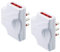 Confezione da 2, Tripla bianca ultrapiatta, spina grande 16A, 3 prese bipasso bivalenti 10A/16A, adattatore triplo extra piatto, salvaspazio